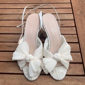 Loeffler Randall Camellia Knotted Sandals, Pearl